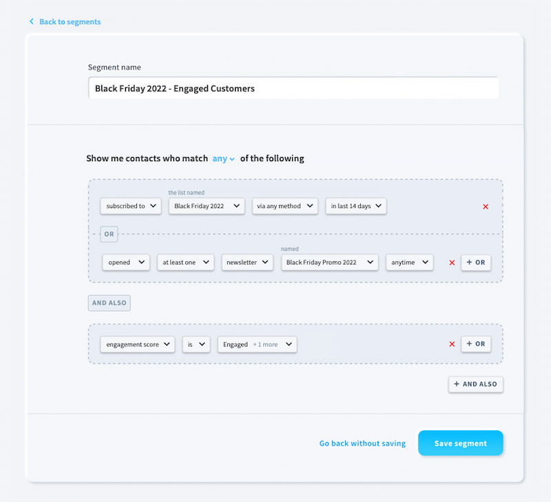 GetResponse Email Segmentation