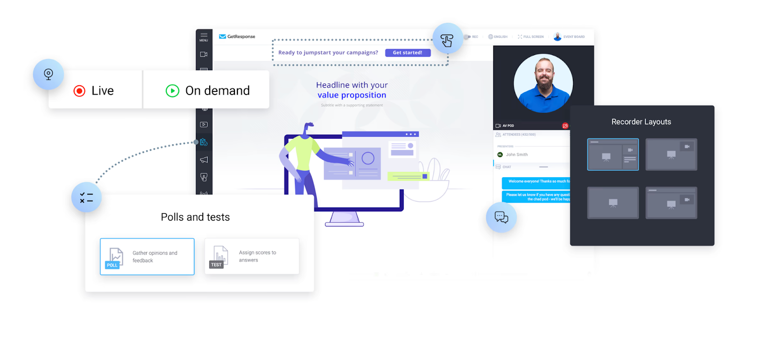 GetResponse’s webinar creator.