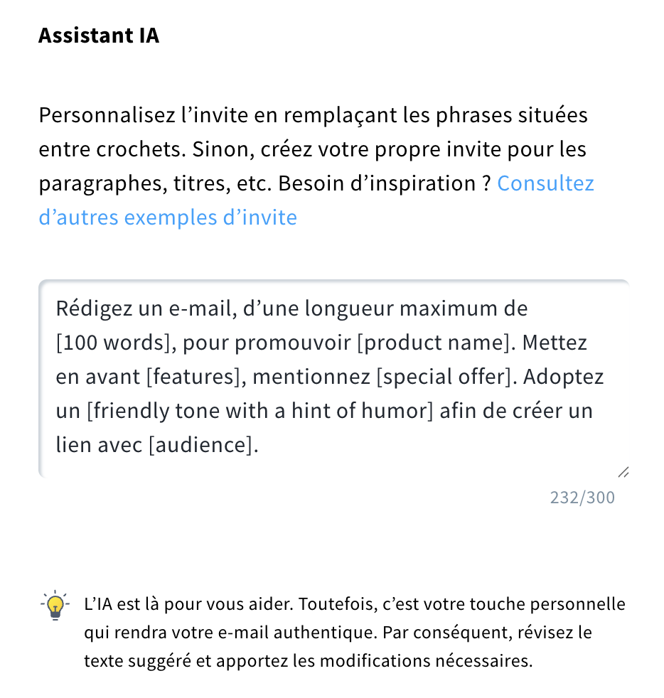 Générateur IA d'un e-mail
